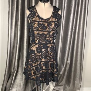 For Love and Lemons, Gianna black lace Apron Dress